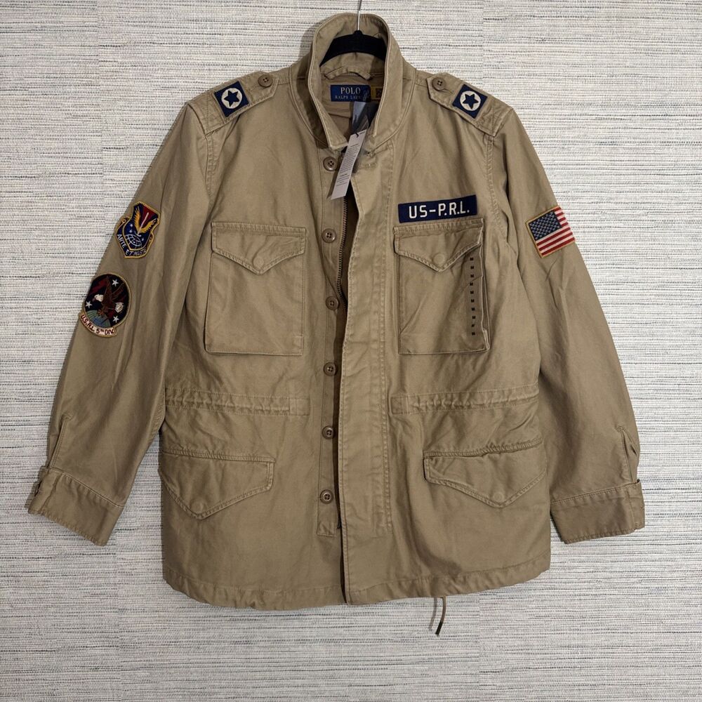 POLO RALPH LAUREN The Iconic Field Jacket Women's Size XL Beige Rare